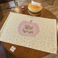 Japanese Vintage Floral Cotton Linen Tablecloth / Desk Mat for Home Decor