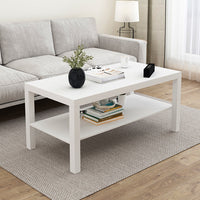 Minimalist Nightstand with Double-Layer Storage, Nordic Style Bedside Table for Bedroom and Hotel