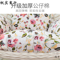 Outdoor Wicker Swing Chair with Stand, Double Seat Hanging Basket Chair for Patio Balcony Garden