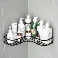 No-Drill Corner Bathroom Shelf Wall-Mounted Storage Organizer for Shower and Vanity