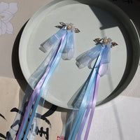 Girls' Hanfu Style Ribbon Bow Hair Clips with Long Streamers