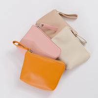 Mini Portable Lipstick Pouch Waterproof PU Leather Zipper Coin Purse Handbag