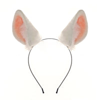 Plush Lolita Sweet Rabbit Ear Headband and Tail Set for Halloween Cosplay