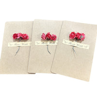 Dried Flower Greeting Cards, Vintage Blank Small Cards for Valentine's Day, Thank You, Blessing, Creative DIY Birthday Cards