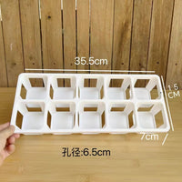 Succulent Planter Tray with 10 Holes and Square Pots for Balcony Gardening