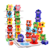 Montessori Wooden Animal Stacking Balance Toy for Toddlers 1-3 Years