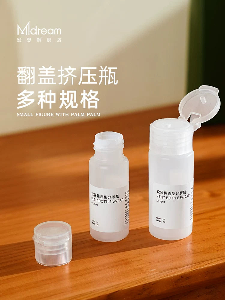 Portable Travel Bottles for Shampoo, Lotion, and Toiletries - Squeezable Soft Tubes