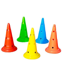 Soccer Basketball Training Cones Set - Agility Disc Cones, Poles, and Obstacle Markers for Drills and Practice