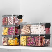 Multi-Compartment Airtight Food Storage Container for Tea, Grains, and Spices
