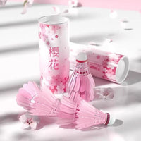 Durable Plastic Nylon Shuttlecock Set - Macaron Pink/Light Blue - Training & Competition - 6-Pack