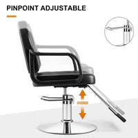 Hydraulic Reclining Barber Chair for Salon, Tattoo, and Hair Stylists