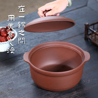 Yixing Zisha Clay Pot for Soup, Stews, and Hotpot - Flame-Resistant, Unglazed Cookware