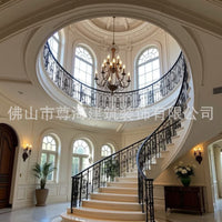 Galvanized Steel Stair Railing for Indoor Outdoor Villa Garden Fences - Custom Design