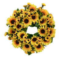 Sunflower Wildflower Spring Wreath for Front Door Decor