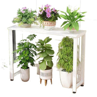 Outdoor Rustproof Iron Plant Stand for Balcony and Patio, AC Unit Cover Shelf, Garden Display Rack