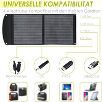 Monocrystalline Silicon Solar Panel Charger for Outdoor Emergency Phone Charging 20W/40W/60W