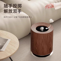 2025 Wood Grain Trash Can, Large Capacity, Vintage Style for Living Room, Bedroom, Office, Kitchen, Bathroom
