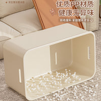 Desktop Storage Box with Lid, Large Capacity Plastic Organizer for Sundries, Toys, Snacks