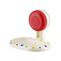 Polka Dot Wall-Mounted Soap Dish with Suction Cup, Drainable, No-Drill Installation