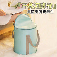 Portable Foldable Foot Spa Bucket with Lid - Deep Soaking Tub for Travel & Home Use