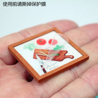 Dollhouse Miniature Modern Illustration Wall Art Set for Living Room Decor