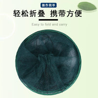 Foldable Fishing Net Trap with Bait and Pole for Shrimp and Fish
