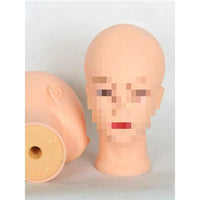 Mannequin Head for Eyelash Extension and Makeup Practice, Silicone Training Head