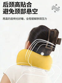 Memory Foam Travel Neck Pillow, Foldable U-Shaped Headrest for Airplane, Car, and Office Napping, Ergonomic Neck Support Cushion