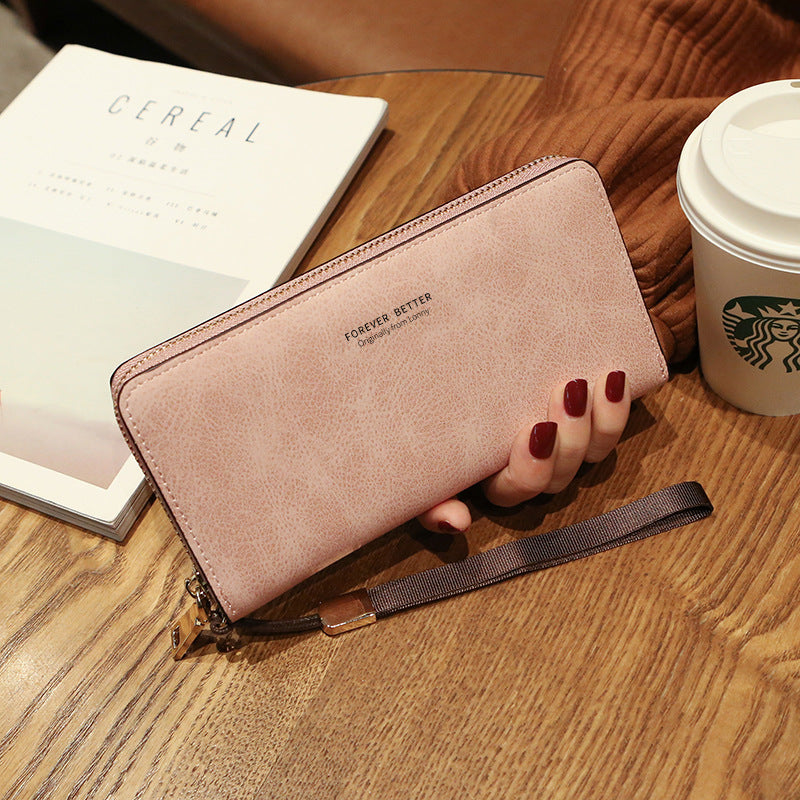 Lonny Women's Long Wallet Korean Style Clutch Multi-functional Card Holder Phone Pouch Coin Purse