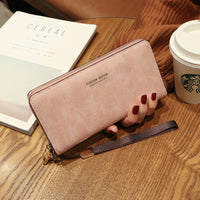 Lonny Women's Long Wallet Korean Style Clutch Multi-functional Card Holder Phone Pouch Coin Purse