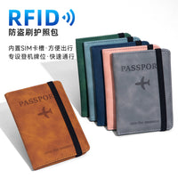 PU Leather Passport Holder Travel Document Organizer