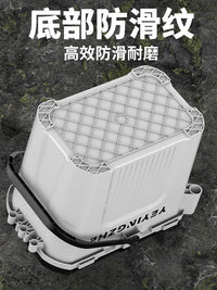 Thickened Multifunctional Ice Fishing Lure Bucket with Storage Box, Hard Shell Fishing Box for Wild Fishing
