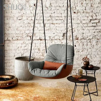 Modern Minimalist Art Hanging Chair for Home Balcony Indoor Swing Basket Single Villa Showroom Designer Hanging Chair