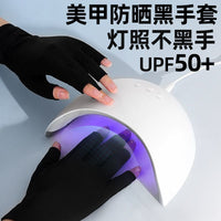 UV Protection Fingerless Manicure Gloves for Nail Lamp