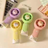 Dachshund Handheld Mini Fan Portable USB Rechargeable Quiet Desk Fan for Students and Office