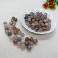 White Agate Polished Spheres for Aquarium & Planter Decoration