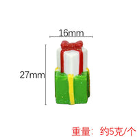 Christmas Gift Box Dollhouse Miniature Resin Ornament