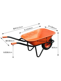Heavy-Duty Garden Wheelbarrow with Dump Cart Functionality for Farm and Home Use