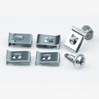 Universal Stainless Steel License Plate Fastener Kit with M6 Screws and Nuts