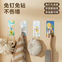 Creative Punch-Free Adhesive Hooks for Kitchen and Bathroom Walls
