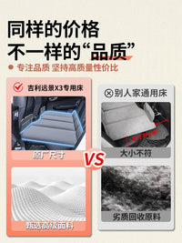 Car Back Seat Air Mattress for Geely Vision X3, Portable Inflatable Travel Bed for SUV Camping and Rest