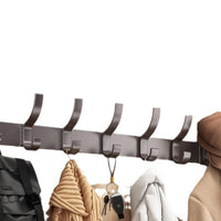 Over-the-Door Hook Rack for Clothes and Towels, No-Drill Wall Mount Hanger for Entryway and Bathroom
