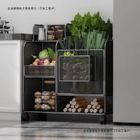Multi-layer Kitchen Storage Rack with Fruit Vegetable Baskets and Wheels