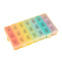 Weekly 21/28-Compartment Portable Pill Organizer for Travel