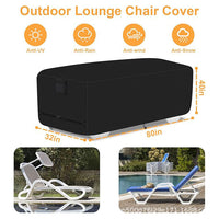 Outdoor Lounge Chair Cover, Waterproof, Dustproof, UV Resistant, for Patio Pool Furniture