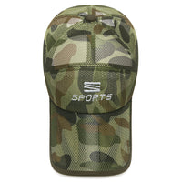 Men's Summer Breathable Mesh Sun Visor Baseball Cap with Extended Brim