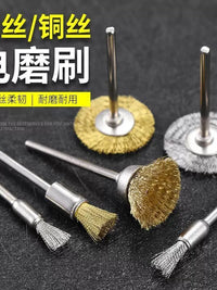 3mm Shank Wire Brush Set for Cleaning, Polishing, Deburring Wood & Metal