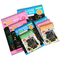 Kids DIY Scratch Art Notebook Creative Rainbow Drawing Book