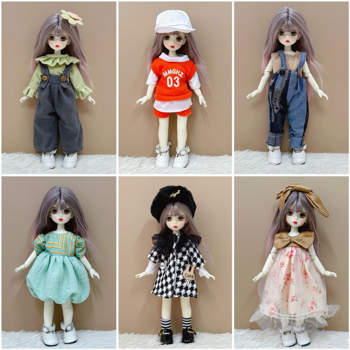 BJD Doll Clothes Set for 30cm Dolls - Dress-up Outfits for Girls