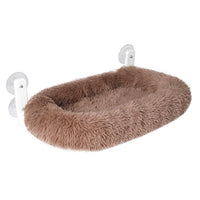 All-Season Suction Cup Cat Hammock for Window, Double-Sided Plush Cat Bed, Hanging Pet Perch